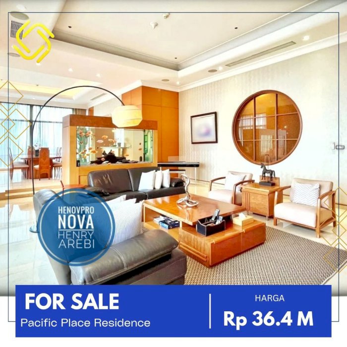 Pacific Place Residence Unit Lux 4BR+Study City View Furnish