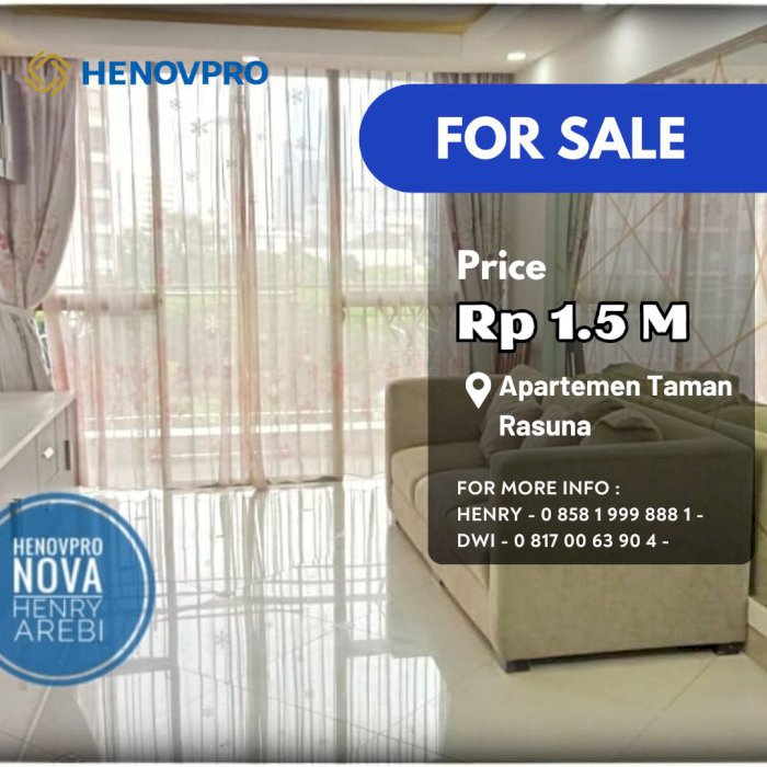 DIBAWAH NJOP Taman Rasuna 3+1BR Epic View Furnish Jarang Ada