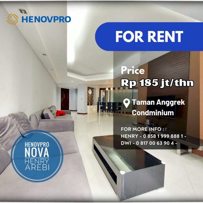 Taman Anggrek Unit 3+1BR Full Furnish+Renov Dkt Mall TA+CP