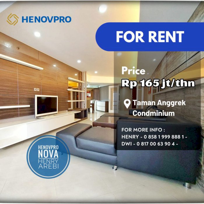 Taman Anggrek Unit 3+1BR Full Furnish+Renov Dkt Mall TA