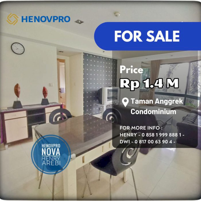 Taman Anggrek Condo 2+1BR Sdh Renov Hadap Timur bisa KPA