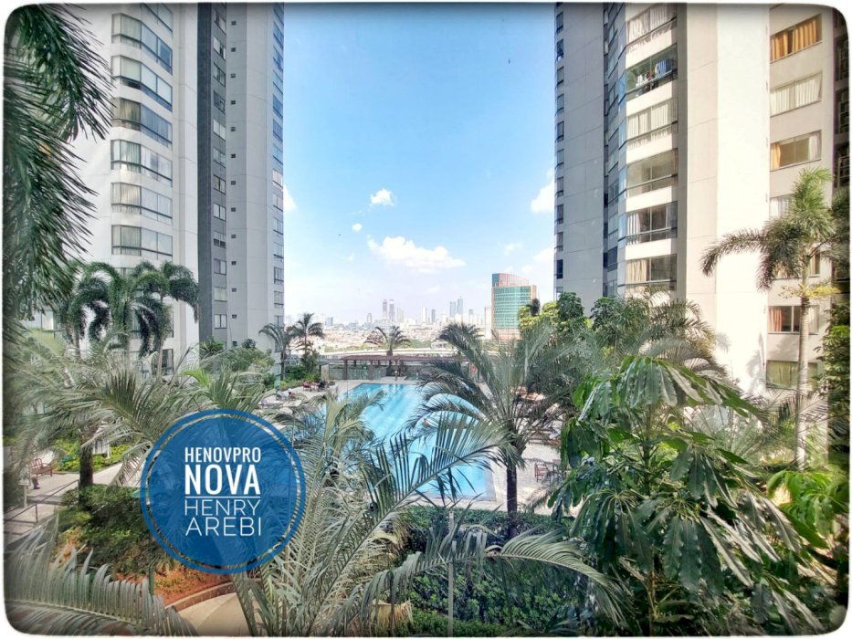Taman Anggrek Condo 2+1BR Lantai Rendah Sdh Renov Hadap Timur