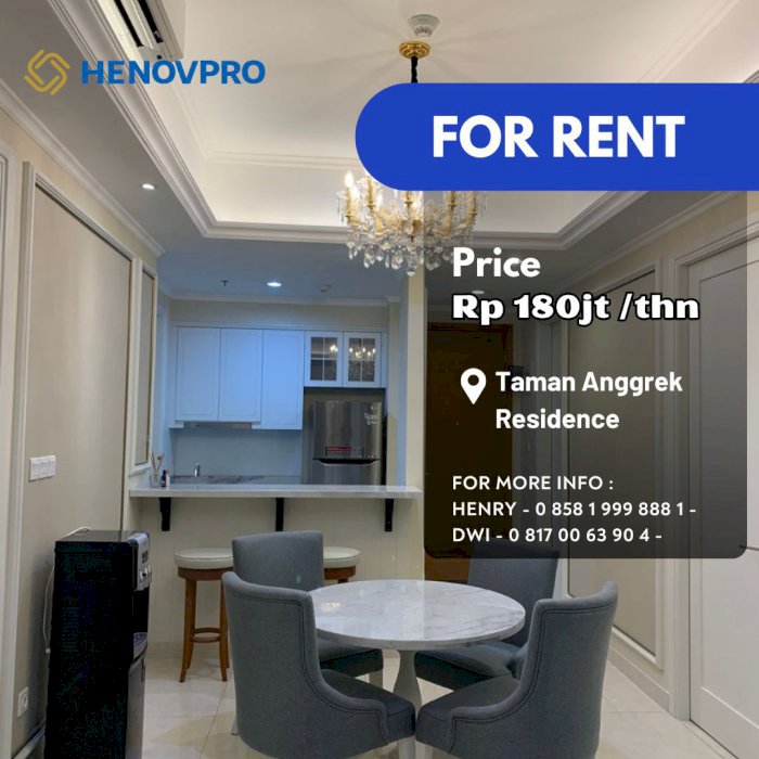 Taman Anggrek Residence Unit 2+1 BR Furnished Dkt Mall Taman Anggrek