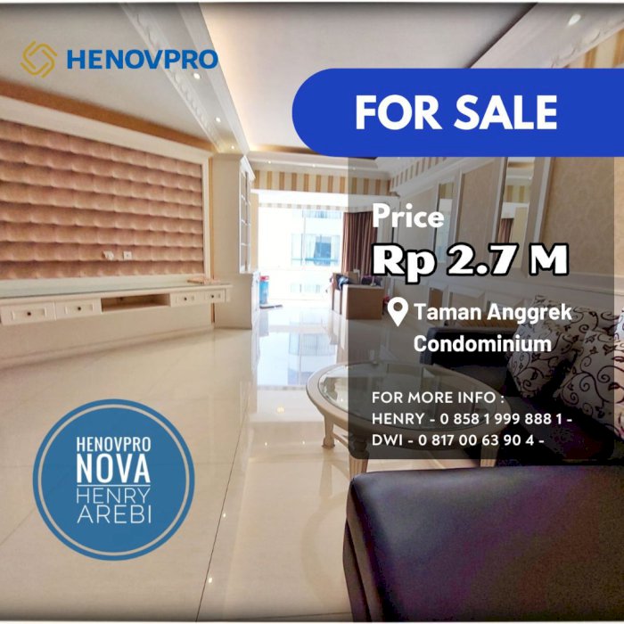 Taman Anggrek Condo 3+1BR SPECIAL UNIT Sdh Renov Brand New