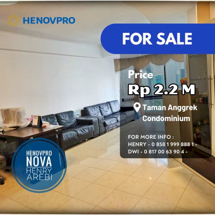 Taman Anggrek Condo 3+1BR SPECIAL UNIT Sdh Renov Hadap Garden+Pool