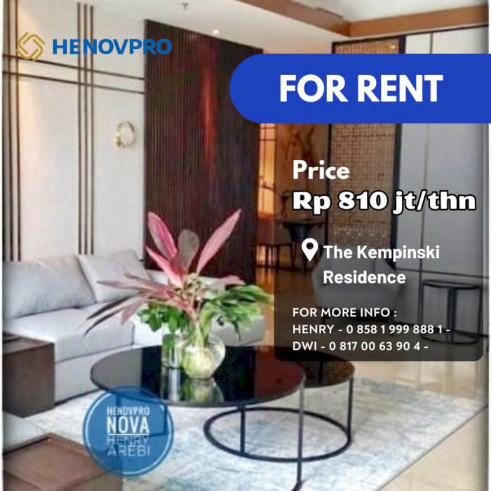 SEWA The Kempinski Residence 2+1 BR Best Unit and Best City View
