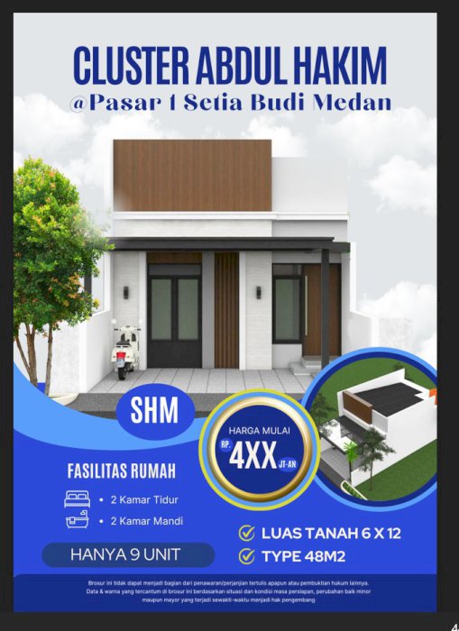 RUMAH CANTIK DAN MURAH CLUSTER ABDUL HAKIM