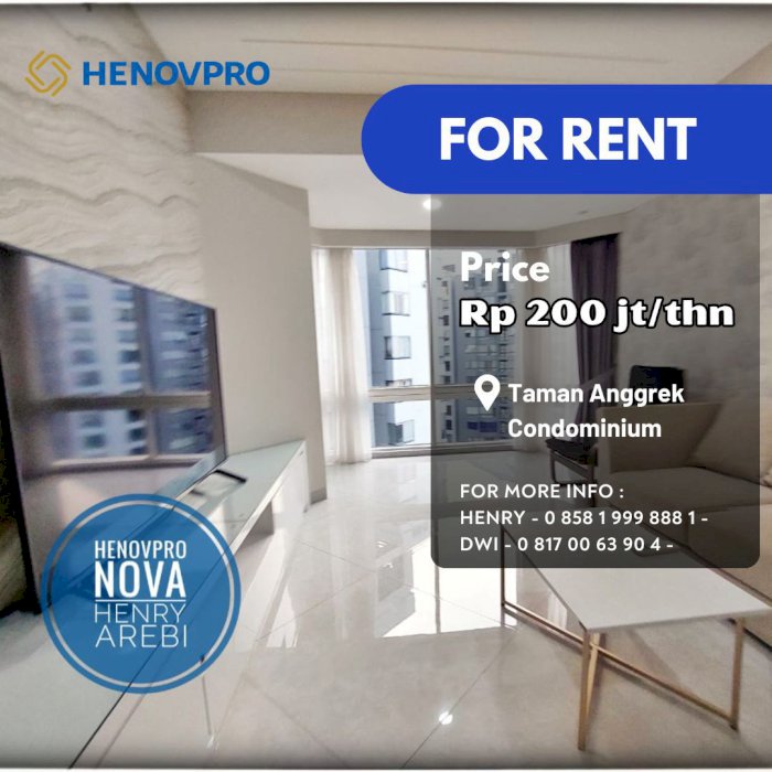 Taman Anggrek Unit BRAND NEW 3+1BR Full Furnish+Renov CityView
