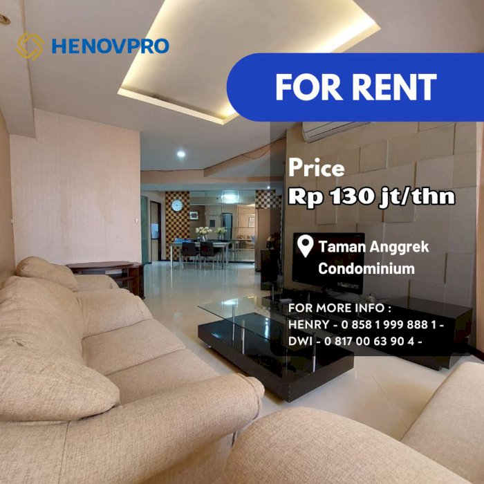 Taman Anggrek Unit Cantik 3+1 BR Full Furnish+Renov CityView