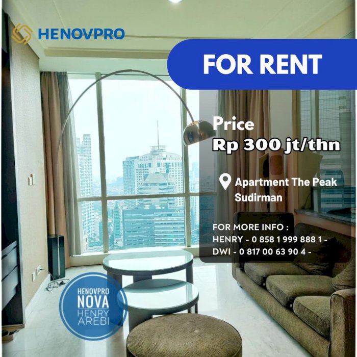 Di Sewa Murah! Apartment The Peak Sudirman 3BR (Tower Regis)