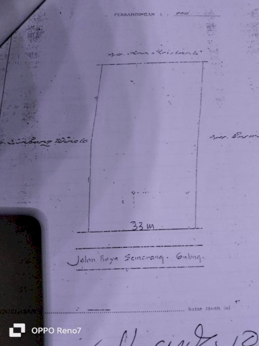 Dijual tanah murah SHM 1hektar area tegowanu