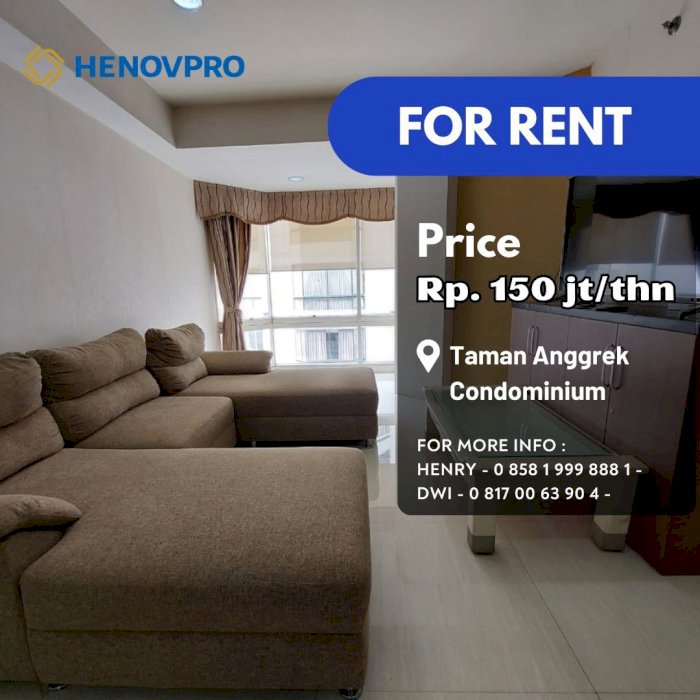 Taman Anggrek Unit BRAND NEW 3+1 BR Full Furnish+City View
