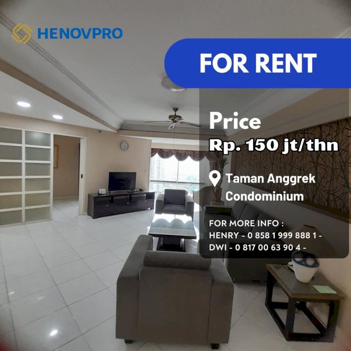 Taman Anggrek Unit 3+1 BR Full Furnish+ Best City View