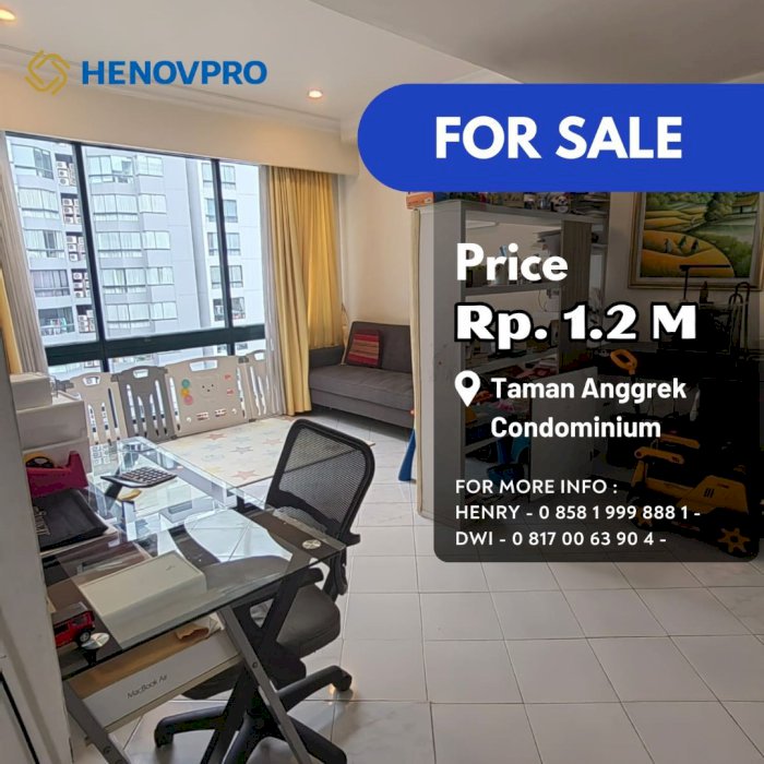 TURUN HARGA Taman Anggrek Condo Unit Sudut 2+1 BR Furnish