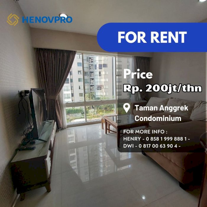 Taman Anggrek Unit 4+1 BR Full Furnish Garden View