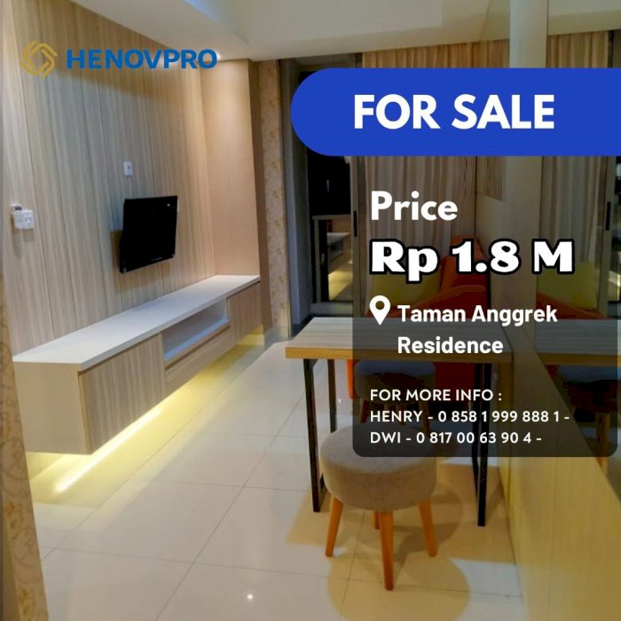 Taman Anggrek Residence TURUN HARGA 2BR DIJUAL CEPAT POOL VIEW