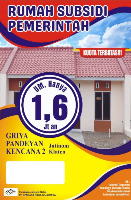 RUMAH SUBSIDI PEMERINTAH JATINOM-KLATEN