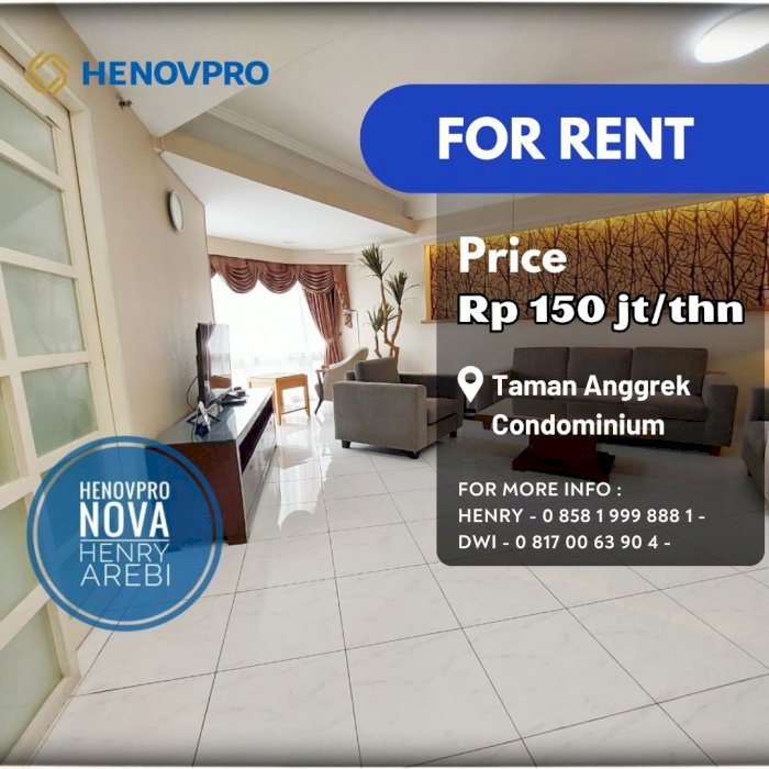 Taman Anggrek Unit 3+1 BR Full Furnish BEST City View