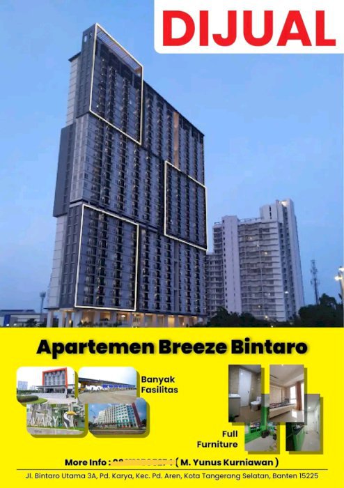 DIJUAL APARTEMEN MURAH LOKASI STRATEGIS DI  TANGERANG SELATAN