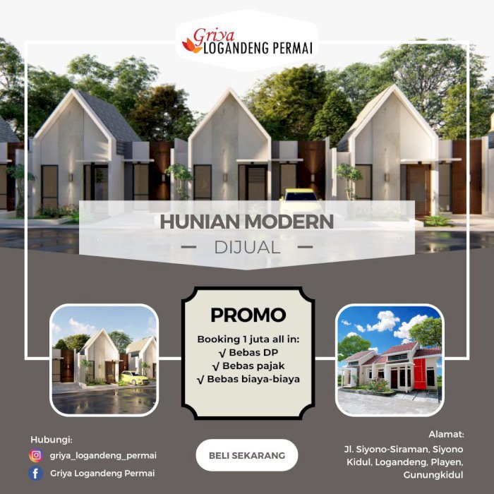 Dijual Perumahan Eksklusif Gunungkidul