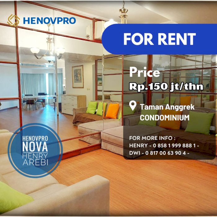 Taman Anggrek Unit 2+1BR Full Furnish BEST City View