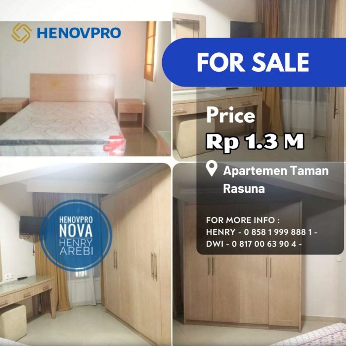 DIBAWA NJOP Taman Rasuna Unit 2+1 BR Epic View TURUN HARGA