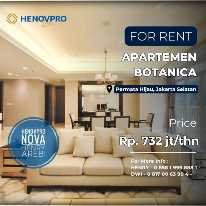 Botanica Apartment 3+1 BR Low Fl Best Garden View Furnish