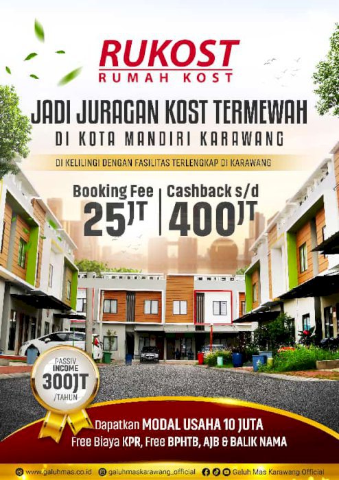 Jual Kostan Aktif Lokasi Tengah Kota Karawang