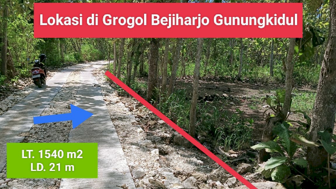 Dijual Tanah Kebun Murah di Bejiharjo karangmojo Gunungkidul