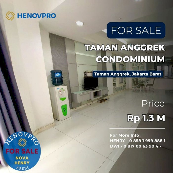 TURUN HARGA JUAL Taman Anggrek Condo Unit 2+1BR Pool View