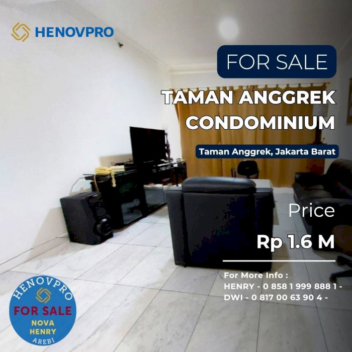 Unit Renov Taman Anggrek Condo Unit Sudut 2+1BR Garden View