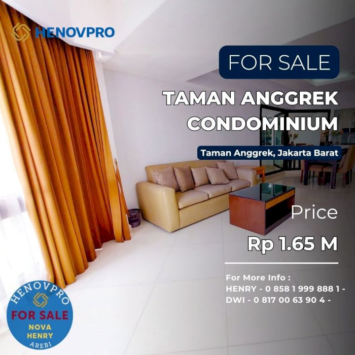 Unit Renov Taman Anggrek Condo Unit Sudut 2+1BR Best View