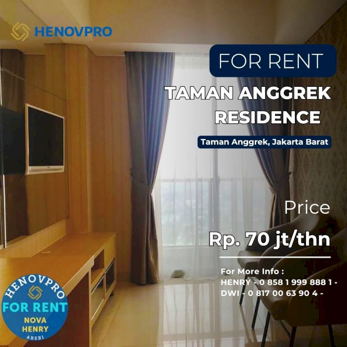 Taman Anggrek Residence Unit 1 BR Full Furnish Top Floor