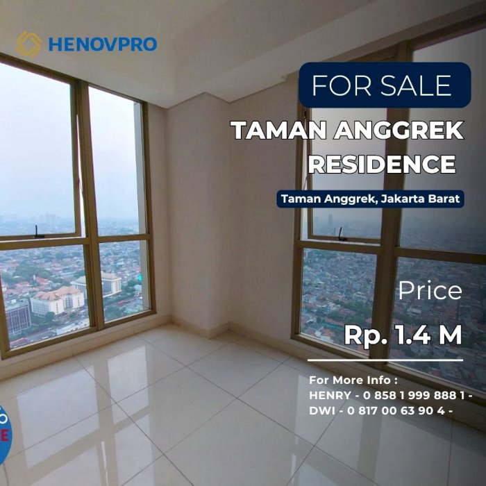 Taman Anggrek Residence TURUN HARGA 2BR DIJUAL CEPAT CITY VIEW