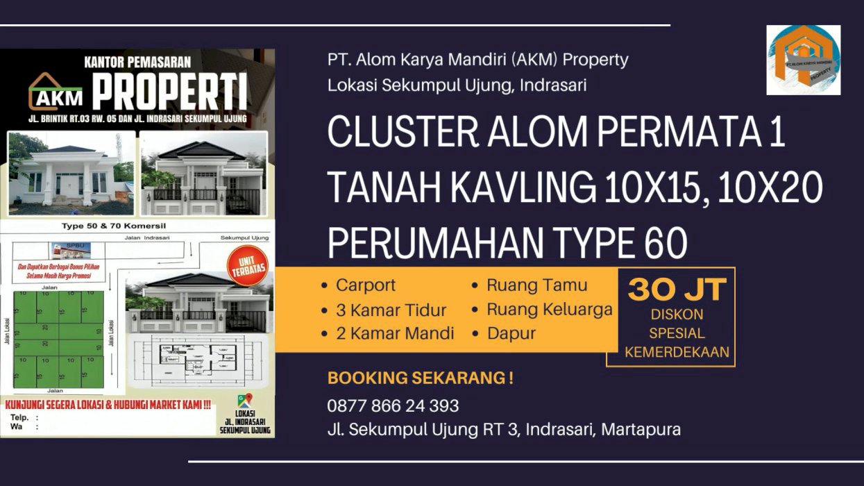 Tanah Kavling Strategis & Premium dekat dengan Sekumpul