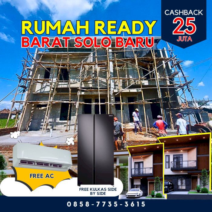 RUMAH MODERN MEWAH HARGA MURAH BARAT SOLO BARU