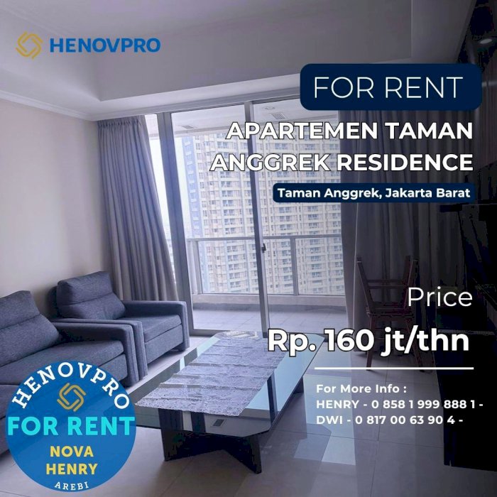 Taman Anggrek Residence Unit 2+1 BR Full Furnish Mid Floor