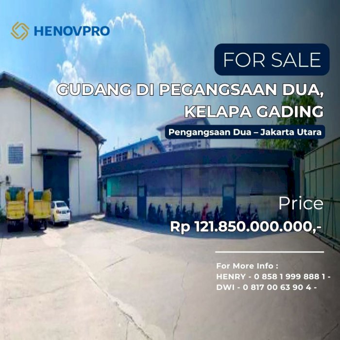 DIJUAL  Gudang di Pegangsaan Dua, Kelapa Gading jakarta utara