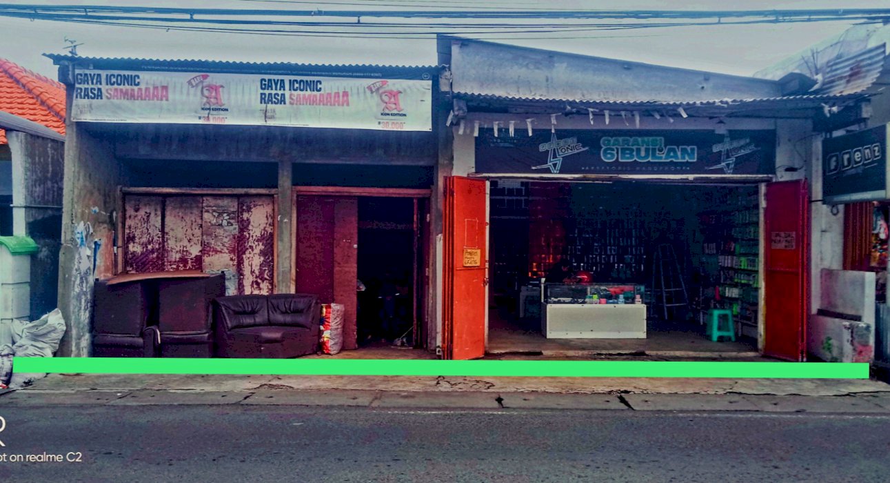 Dijual tanah pinggir jalan raya dengan bangunan ruko