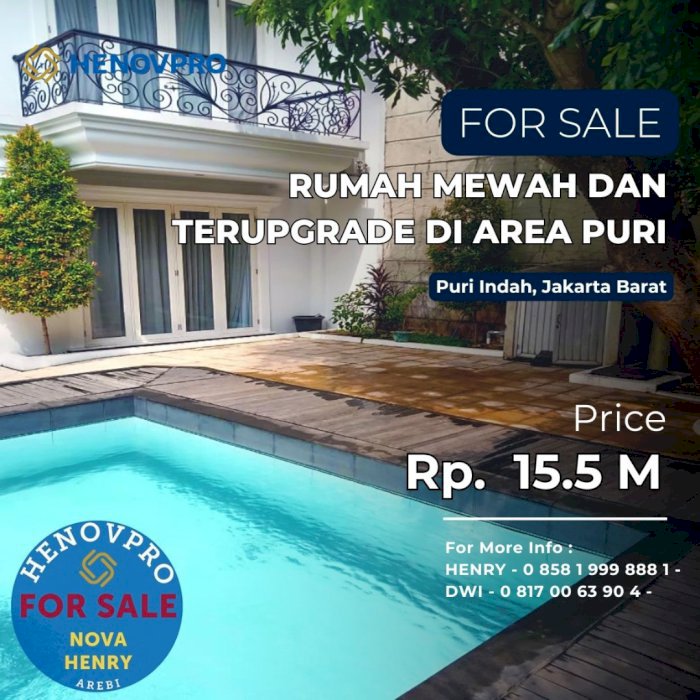 Dijual – Rumah Mewah dan Terupgrade di Area Puri jakarta barat