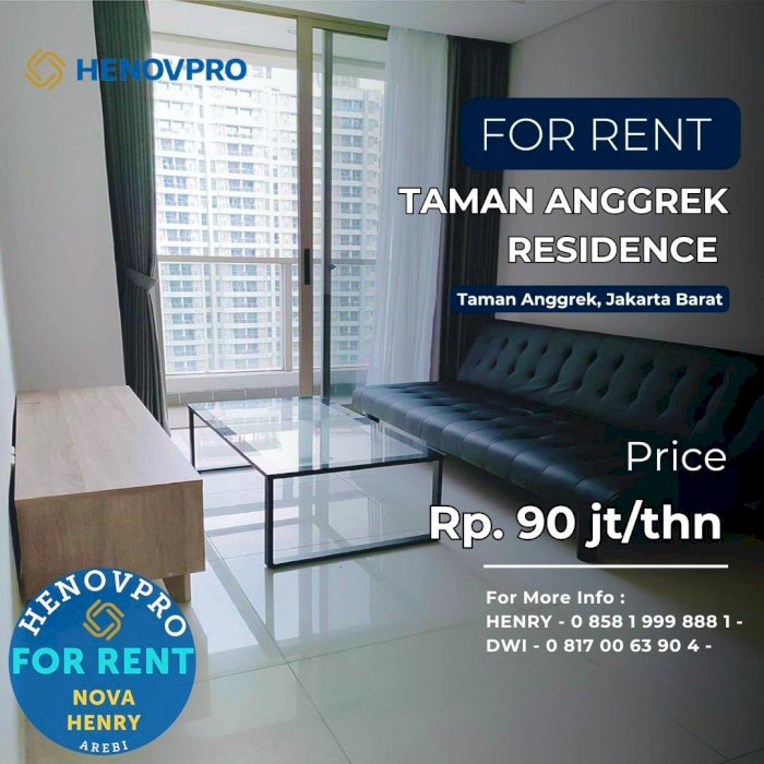 DISEWA Taman Anggrek Residence Unit 2BR Full Furnish Mid Floor
