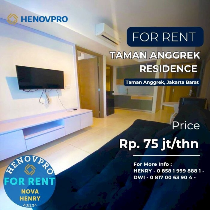 Taman Anggrek Residence Unit 2+1 BR Full Furnish Middle Floor
