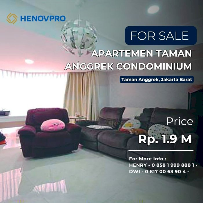 DIJUAL Taman Anggrek Unit 2+1BR Full Furnish BEST City View
