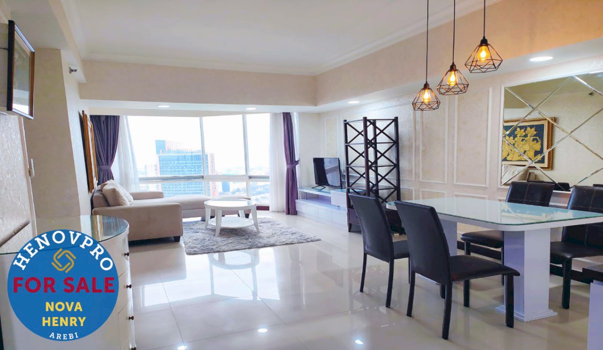 Investasi Terbaik Unit Renov Taman Anggrek Condo 2+1BR  Tersewa