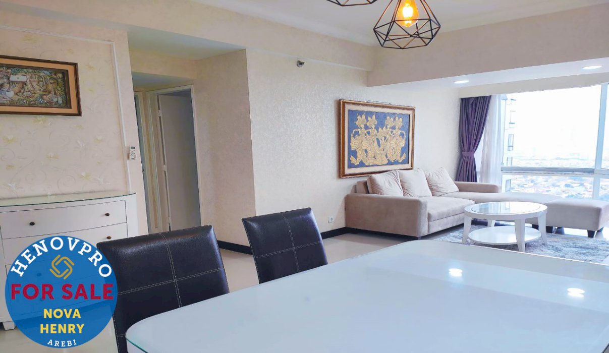Investasi Terbaik Unit Renov Taman Anggrek Condo 2+1BR  Tersewa