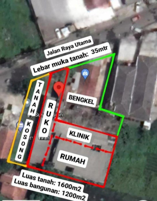 Tanah Pinggir Jalan cocok untuk usaha di Warung Lobak Soreang Bandung