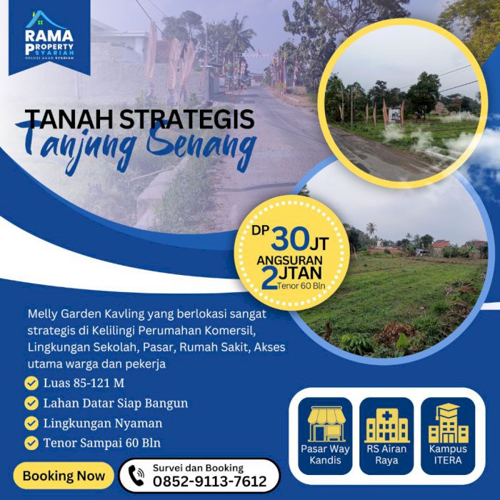 KAVLING MURAH TANAH STRATEGIS PINGGIR JALAN BANDAR LAMPUNG
