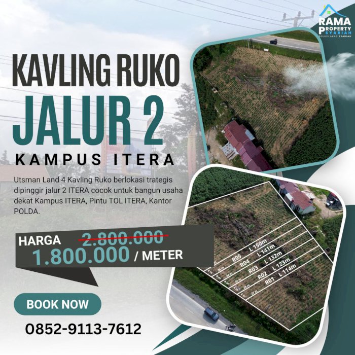 TANAH KAVLING RUKO MURAH JALAN SUDAH COR BETON COCOK UNTUK USAHA