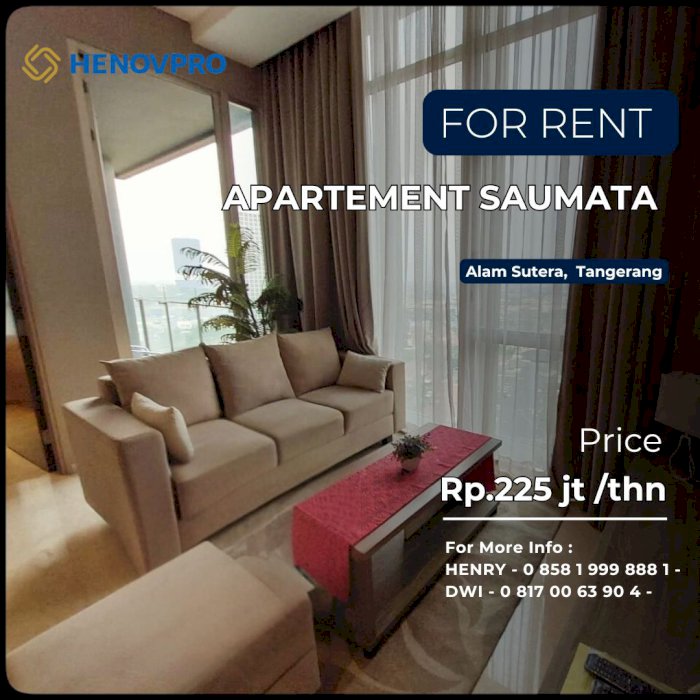Apartemen Saumata Unit 2+1BR Full Furnish Best City View