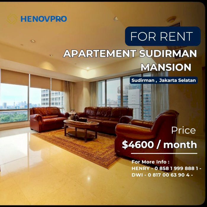 Sudirman Mansion Unit 4BR + 1 Study Room Furnish Best Location